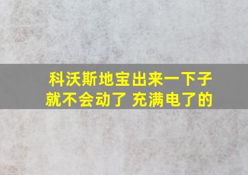 科沃斯地宝出来一下子就不会动了 充满电了的